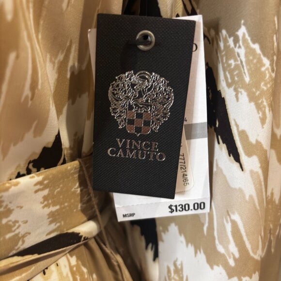 Vince Camuto Belted Dress | Tan Black | Women’s Size 0 (NWT $130) - Picture 6 of 7